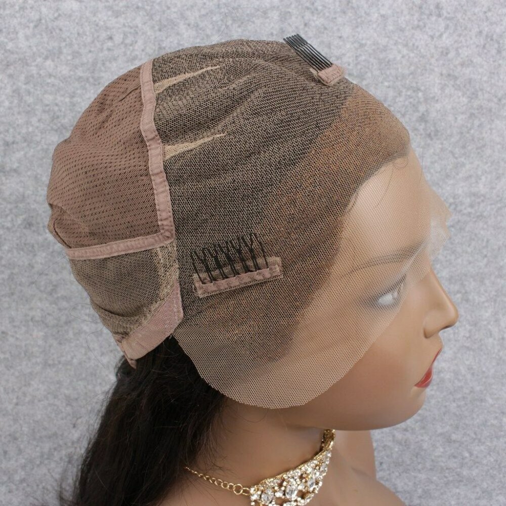 100% Human Hair FULL Lace Wig w/Bangs, 20" inches - Picture 7 of 8